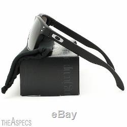 Oakley Holbrook Sunglasses OO9102-01 Matte Black Frame Warm Grey Lens