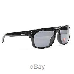 Oakley Holbrook Sunglasses OO9102-02 Polished Black Frame Grey Polarized Lens