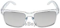 Oakley Holbrook Sunglasses OO9102-06 Polished Clear Chrome Iridium Lens BNIB