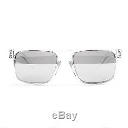 Oakley Holbrook Sunglasses OO9102-06 Polished Clear Frame Chrome Iridium Lens