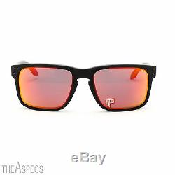 Oakley Holbrook Sunglasses OO9102-51 Matte Black / Ruby Iridium Polarized Lens