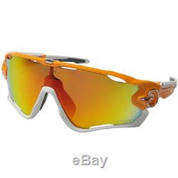 Oakley Jawbreaker Polarized Mens Atomic Orange Fire Iridium Sunglasses OO9290-09
