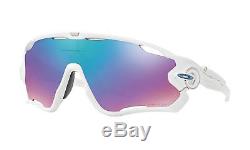 Oakley Jawbreaker Sunglasses OO9290-2131 Polished White Prizm Sapphire Snow