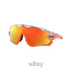 Oakley Jawbreaker Sunglasses OO9290 37 Matte Clear Yellow Orange HDO Lens 31mm