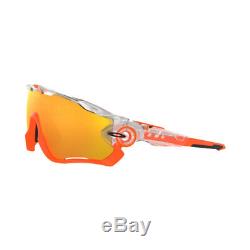Oakley Jawbreaker Sunglasses OO9290 37 Matte Clear Yellow Orange HDO Lens 31mm