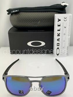 Oakley LATCH ALPHA Sunglasses OO4128-04 Gunmetal Sapphire Irid Polarized Prizm