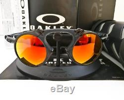 Oakley Mad Man X Metal Sunglasses OO6019-04 Dark Carbon/ Ruby Iridium Polarized