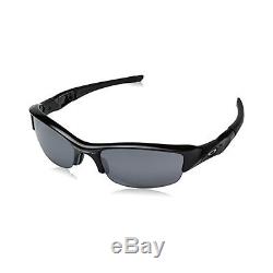 Oakley Men's Flak Jacket Iridium Sunglasses, Jet Black Frame/Black Lens, One Size