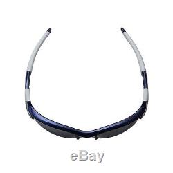 Oakley Men's Flak Jacket XLJ Blue White Black Iridium Sport Sunglasses 03-931