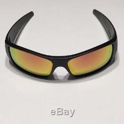 Oakley Men's Gascan Polarized Sunglasses Black Frame Red Revo Lens