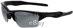 Oakley Men's Gradient Half Jacket OO9154-01 Black Wrap Sunglasses