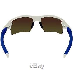 Oakley Men's Mirrored Flak OO9188-20 Blue Semi-Rimless Sunglasses