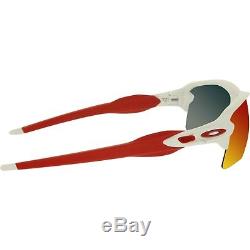 Oakley Men's Mirrored Flak OO9188-21 Red Semi-Rimless Sunglasses