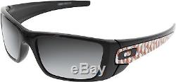 Oakley Men's Mirrored Fuel Cell OO9096-66 Black Wrap Sunglasses
