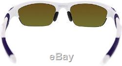 Oakley Men's Mirrored Half Jacket 2.0 OO9144-08 White Wrap Sunglasses