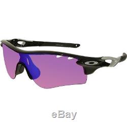 Oakley Men's Mirrored Radarlock OO9181-41 Black Wrap Sunglasses