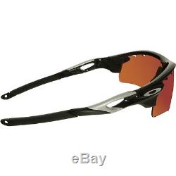 Oakley Men's Mirrored Radarlock OO9181-41 Black Wrap Sunglasses