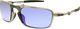 Oakley Men's Polarized Badman Oo6020-04 Silver Rectangle Sunglasses