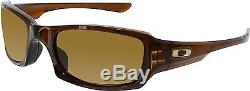Oakley Men's Polarized Fives Squared OO9238-08 Brown Rectangle Sunglasses