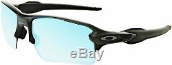 Oakley Men's Polarized Flak OO9188-58 Black Semi-Rimless Sunglasses