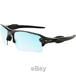 Oakley Men's Polarized Flak OO9188-58 Black Semi-Rimless Sunglasses
