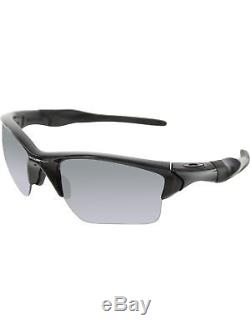 Oakley Men's Polarized Half Jacket 2.0 XL OO9154-05 Black Wrap Sunglasses