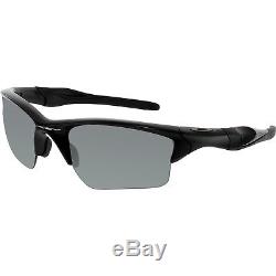 Oakley Men's Polarized Half Jacket OO9154-46 Black Semi-Rimless Sunglasses