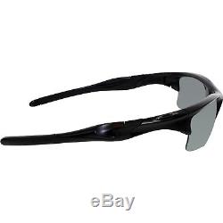 Oakley Men's Polarized Half Jacket OO9154-46 Black Semi-Rimless Sunglasses
