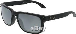 Oakley Men's Polarized Holbrook OO9102-D6 Black Rectangle Sunglasses