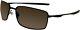 Oakley Men's Polarized Oo4075-09 Black Rectangle Sunglasses