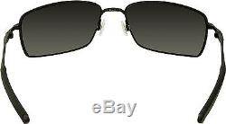 Oakley Men's Polarized OO4075-09 Black Rectangle Sunglasses