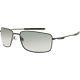Oakley Men's Polarized Square Wire Oo4075-04 Gunmetal Rectangle Sunglasses