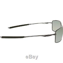Oakley Men's Polarized Square Wire OO4075-04 Gunmetal Rectangle Sunglasses