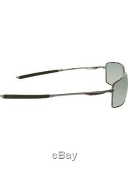 Oakley Men's Polarized Square Wire OO4075-04 Gunmetal Rectangle Sunglasses