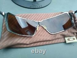 Oakley Men's Probation Brushed Chrome Dark Bronze Lens Sunglasses Rare 4041-04
