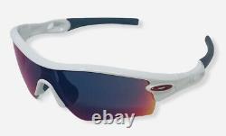 Oakley Men's Radar Path Sunglasses Polished White/Red Iridium Lens