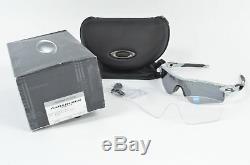 Oakley Men's Radarlock Path Black Iridium Polarized Sunglasses + Clear Lens