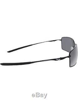 Oakley Men's Square Wire OO4075-01 Black Rectangle Sunglasses
