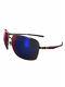 Oakley Mens 4063 Plaintiff Squared Polarized Sunglasses, Chrome/red Irridium