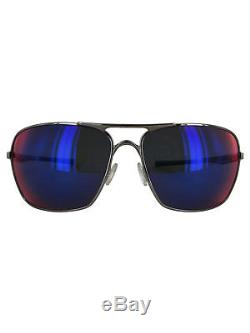 Oakley Mens 4063 Plaintiff Squared Polarized Sunglasses, Chrome/Red Irridium
