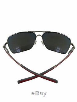 Oakley Mens 4063 Plaintiff Squared Polarized Sunglasses, Chrome/Red Irridium