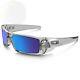 Oakley Mens Gascan Sunglasses Polished Clear/sapphire Iridium One Size New