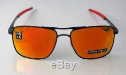 Oakley Mens Sunglasses Gauge 6 Gloss Black Titanium Fr Polarized Prizm Ruby Lens
