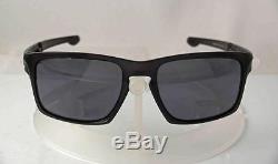 Oakley Mens Sunglasses Sliver F Matte Black Frame Grey Lenses New