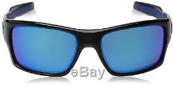 Oakley Mens Turbine Oo9263-05 Iridium Rectangular Sunglasses Black Sunglasses