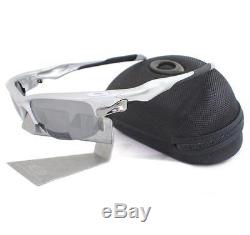 Oakley OCP FAST JACKET POLARIZED Silver White Icon Custom Mens Sport Sunglasses