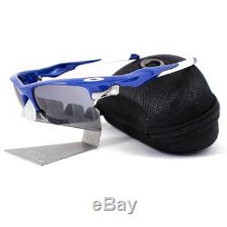 Oakley OCP FAST JACKET XLJ Team Blue Grey Mens Custom Sports Cycling Sunglasses