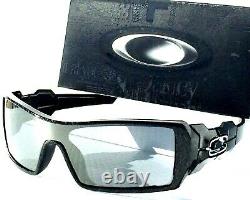 Oakley OIL RIG Black Ghost Text POLARIZED Galaxy CHROME Mirror Sunglass 9081