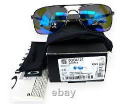 Oakley OO4124 Gauge 8 Sunglasses Matte Gunmetal Prizm Sapphire Polarized withPouch