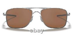 Oakley OO4124 Sunglasses Men Polished Chrome Rectangle 62mm New & Authentic